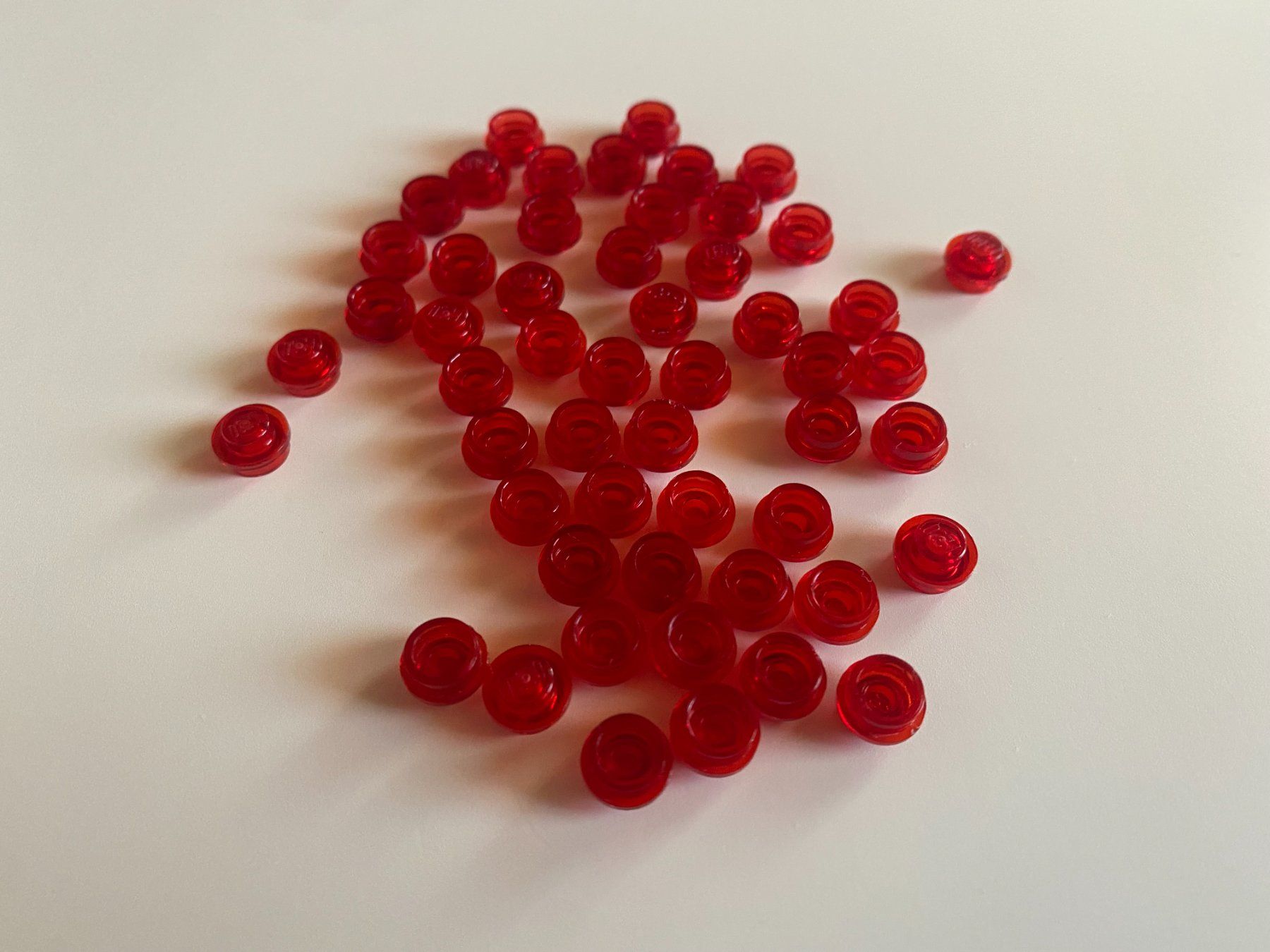 Lego Giocattoli: LEGO - 50 - TRANSPARENTE - ROTE - RUNDE - STEINE – Usato da Gelterkinden venduto da ajdt4