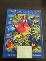3D Magic Puzzle 1000 Teile Papageien tropische Pflanzen