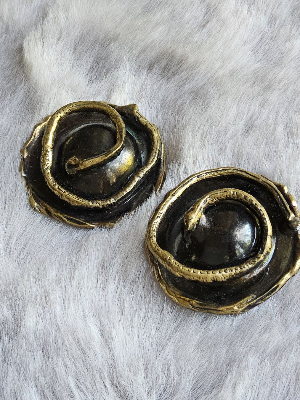 Orecchini pendenti & Orecchini a lobo: Vintage handmade Metall Ohrclips, – Usato da Zürich venduto da helsan 1