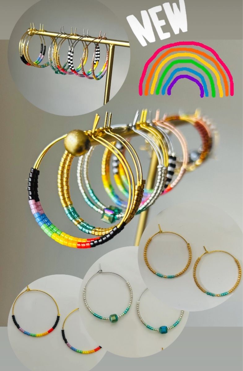 Orecchini pendenti & Orecchini a lobo: Boucles d’oreilles neuves, Pride, Handmade – Nuovo e nell'imballaggio originale da Carouge GE venduto da Emilynette