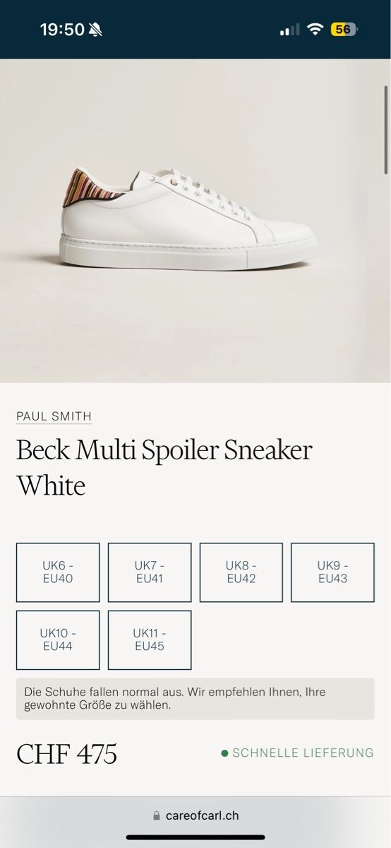 Scarpe da uomo: PAUL SMITH SHOE BECK SPOILER - SNEAKER - Orginalpreis 475.- – Nuovo e nell'imballaggio originale da Zürich venduto da luxuryoutlet1 7