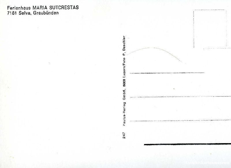 Cartoline postali: Selva - Maria Sutcrestas + ca. 1970 – Usato da Emmenbrücke venduto da teestube 1