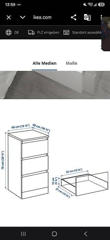 Ikea Cassettiere: Malm Kommode 3 Schubladen Hochglanz weiss – Usato da Allschwil venduto da laj_5jlf 1
