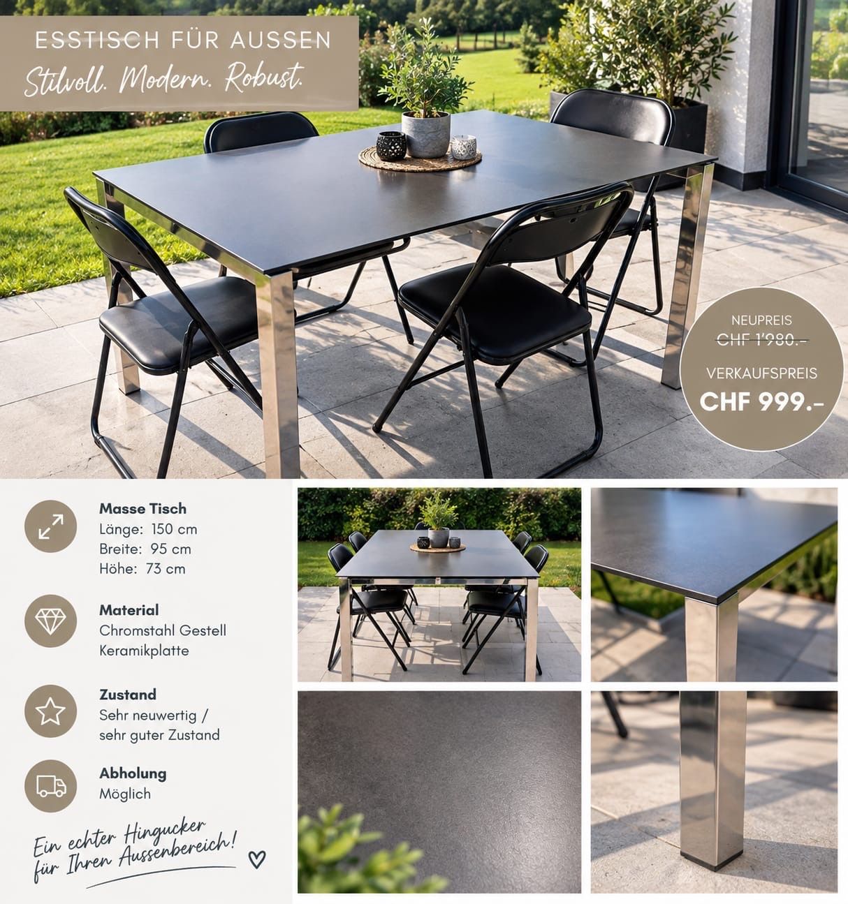 Tables: Gartentisch – D'occasion à Erlinsbach SO par jas_tzs2