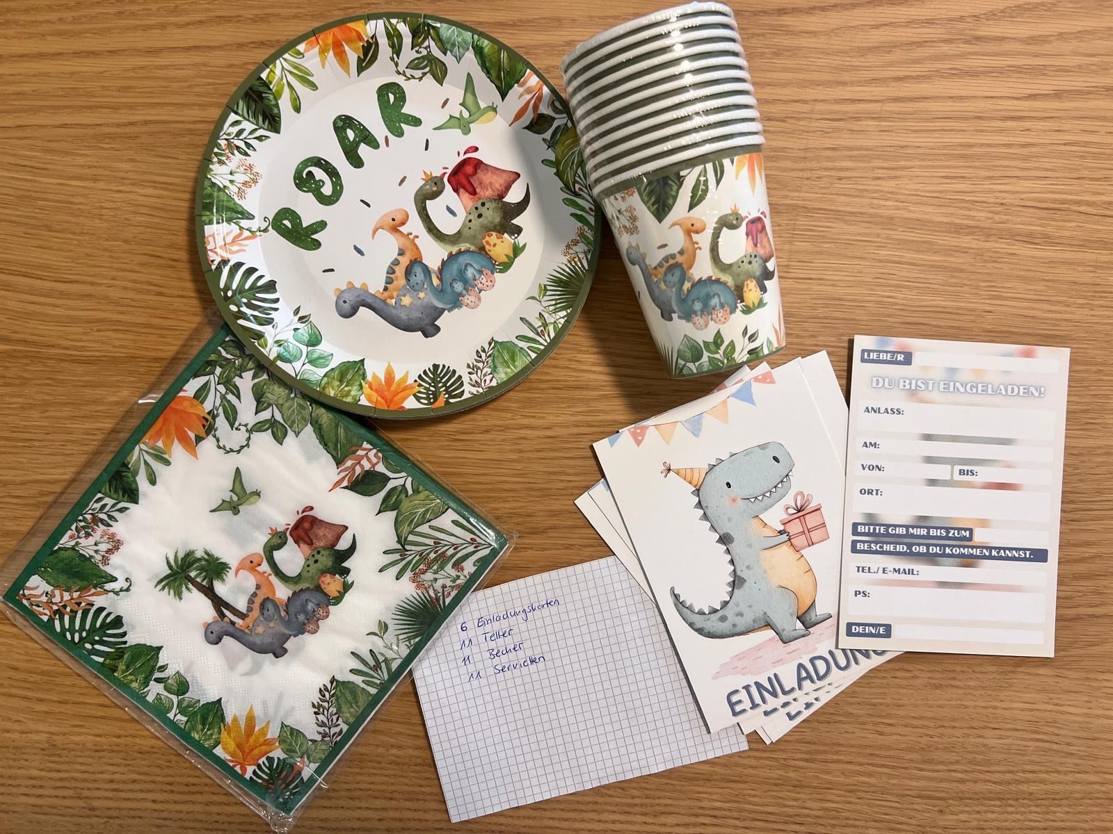 Geschirrsets: Dino Partyset – Neu und originalverpackt aus Bonaduz von Luckymoss