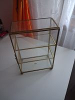 Glasvitrine mit Messingrahmen drei Fächer guter Zustand 70er