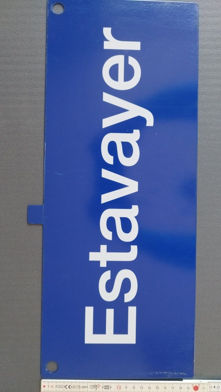 Insegne: Plaque SBB/CFF/FFS Yverdon/Estavayer – Usato da Essertines-sur-Rolle venduto da Cavchoupi 1