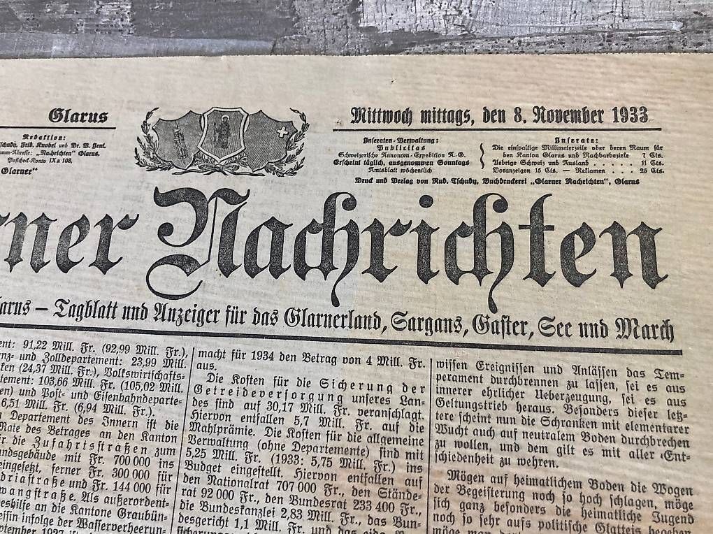 Documenti: Glarner Nachrichten Zeitungsausschnitte – Usato da Schwändi GL venduto da Blacklife 3