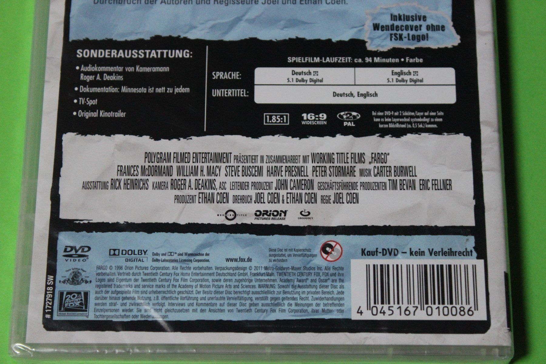 Alle DVDs: FARGO DVD (KLASSIKER!) NEU und originalverpackt – Neu und originalverpackt aus Tübach von JamesStone 4