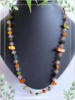SALE NEU 64CM! ECHTE PERLMUTTPERLEN MULTICOLOR UND SWAROVSKI