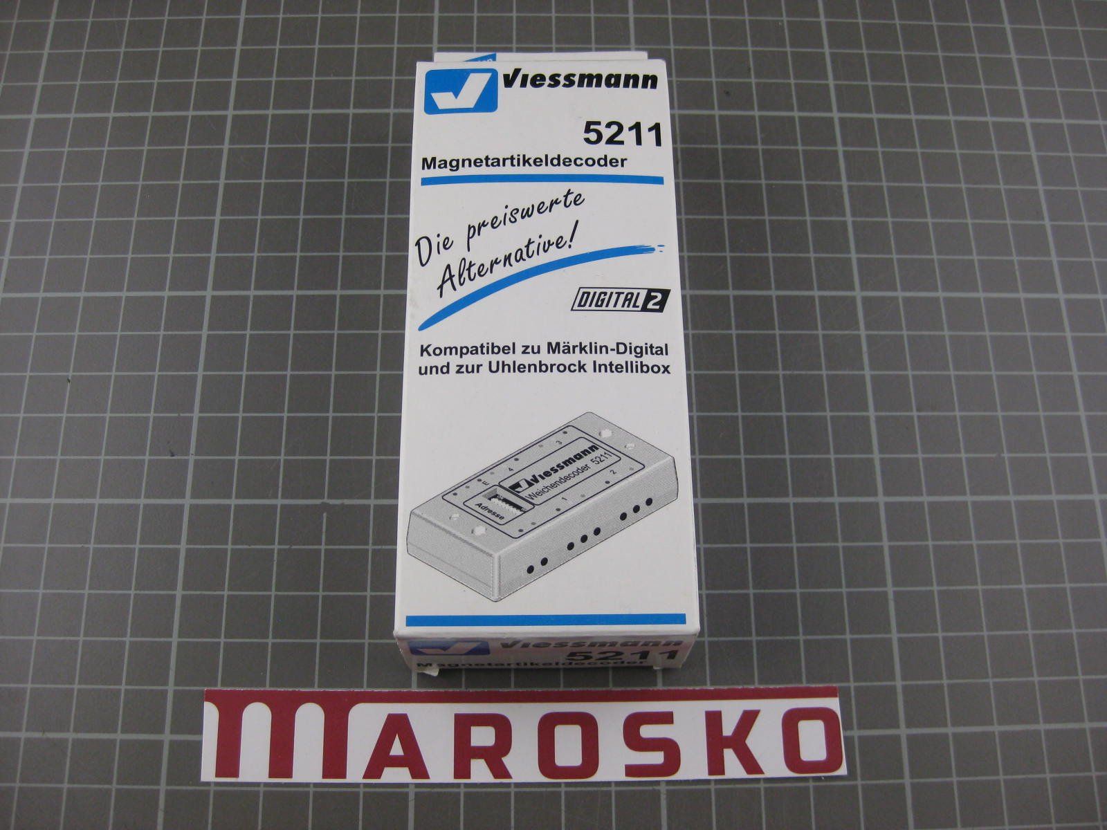 Viessmann Modelleisenbahnen: Viessmann 5211 Magnetartikeldecoder, mit OVP, . – Neu und originalverpackt aus Malters von Marosko