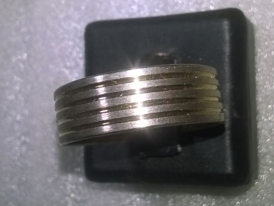 Anelli: RING EDELSTHAL,,,SILBER FARBE,,MIT GELB FARBE GEMACHT – Nuovo (secondo la descrizione) da Basel venduto da bijoutrie_4