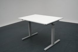 Höhenverstellbarer Bürotisch, Weiss