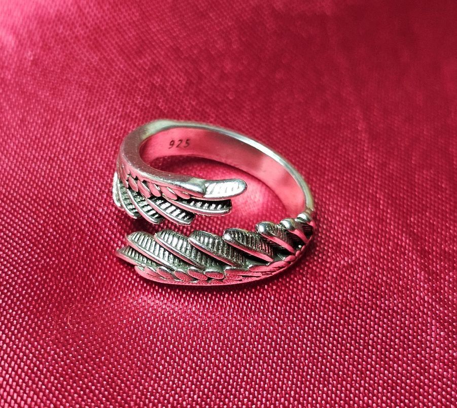 Anelli: Stilvoller offener Ring, 925 versilbert, c.a. Gr. 7 – Nuovo (secondo la descrizione) da Grenchen venduto da maretop 3