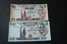 Serie UNC Zambie 5/10 Kwacha