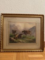 Tableau montagne avec des vaches - JB Müntzberger