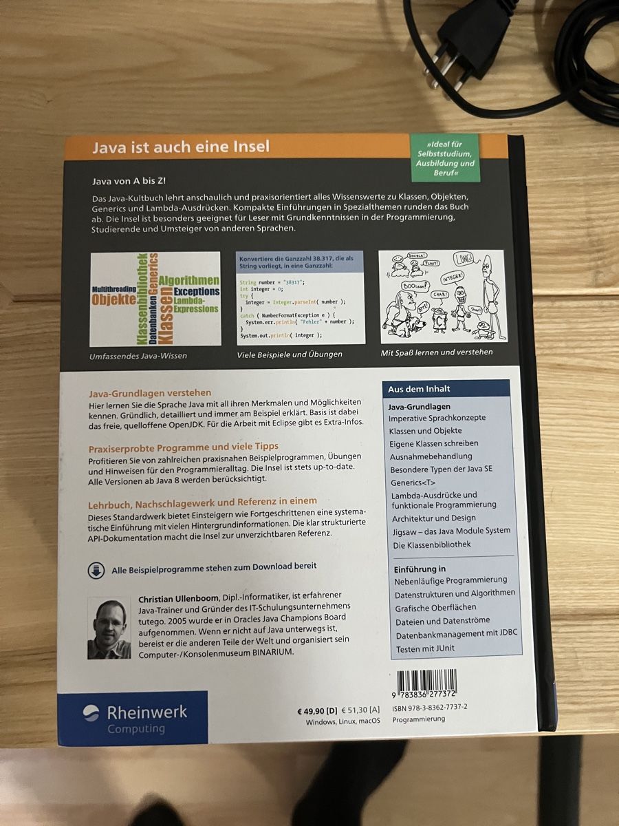 Libri: Java ist auch eine Insel - 15. Auflage 📕 – Nuovo (secondo la descrizione) da Stein am Rhein venduto da Jermainiron 1