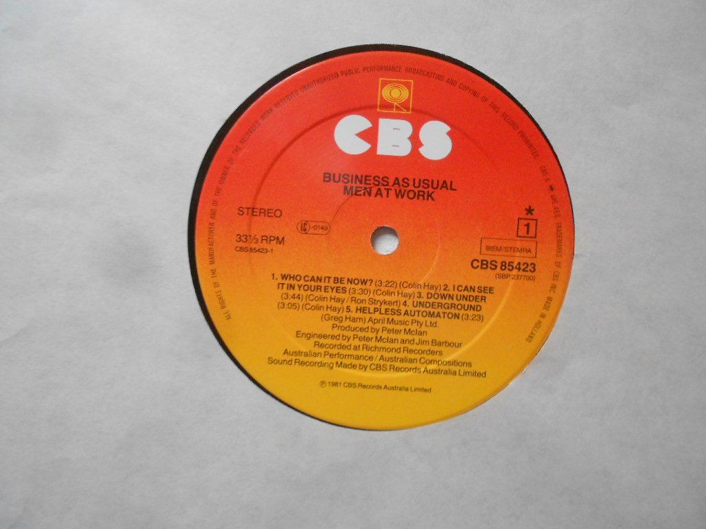Dischi in vinile: MEN AT WORK  -  BUSINESS AS USUAL – Usato da Bex venduto da Giorgiob 4