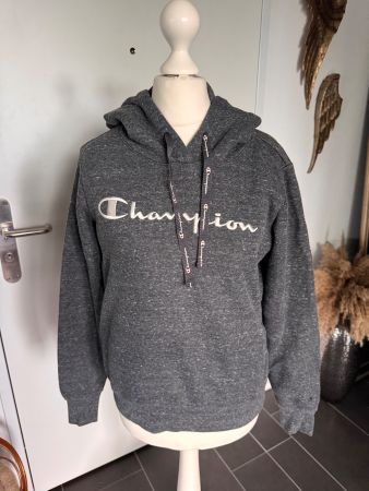 Warmer Pullover Hoodie Champion Grau melliert Gr. S