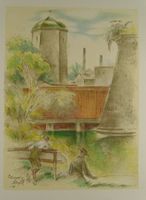 ZÜRICH AM SCHANZENGRABEN, LITHO 1919