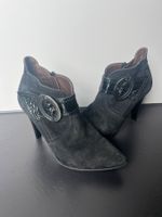 Wildleder Stiefeletten, Schwarz, Grösse 5 1/2
