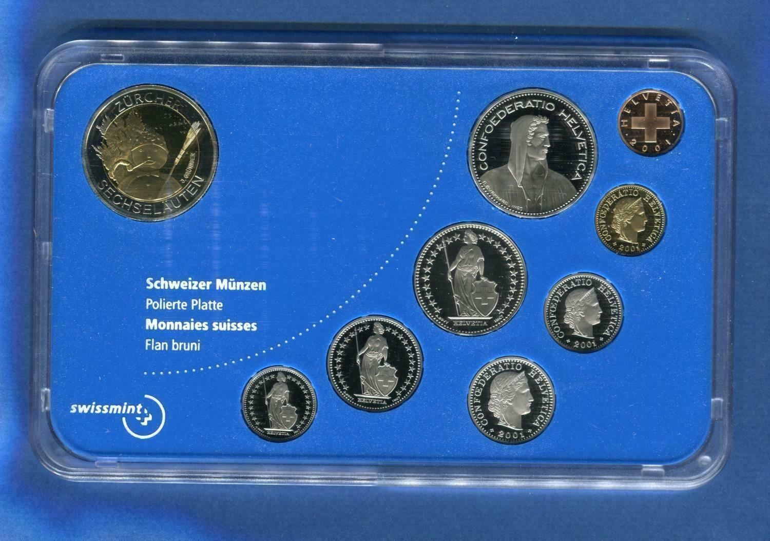 Tutti le monete: (1585) Münzsatz 2001 PP im Schutzkarton – Usato da Rüthi (Rheintal) venduto da erdnuessli1 1