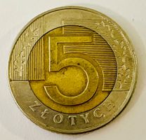Münze 5 Zloty Polen 1996 gebraucht - XF-45