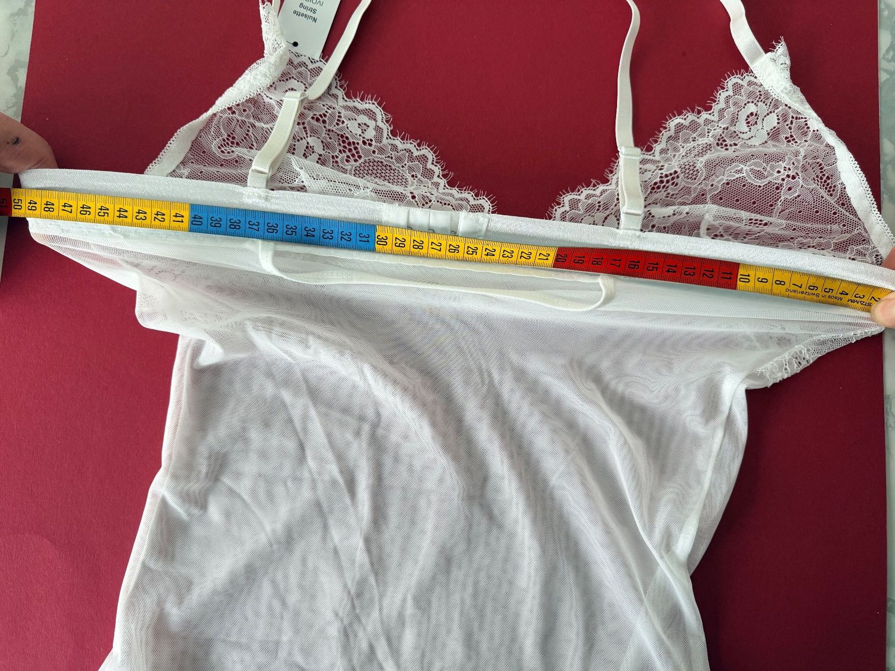 Altra biancheria intima: MANOUKIAN, Nuisette mit String, Grösse L, Farbe Weiss – Nuovo e nell'imballaggio originale da Rudolfstetten venduto da gst_g7xl 8