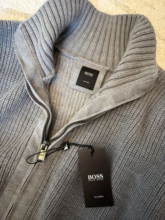 BOSS Tailored Strickjacke – 100% Schurwolle – Luxusqualität
