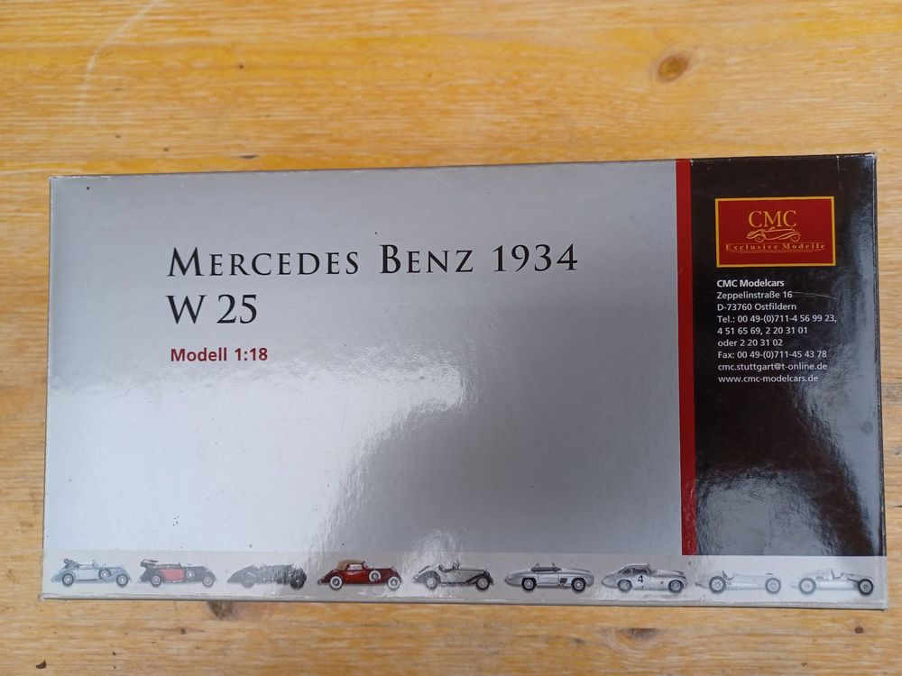 CMC - 1:18 - Mercedes Benz W25 von 1934 - Un mythe en blanc - Catawiki