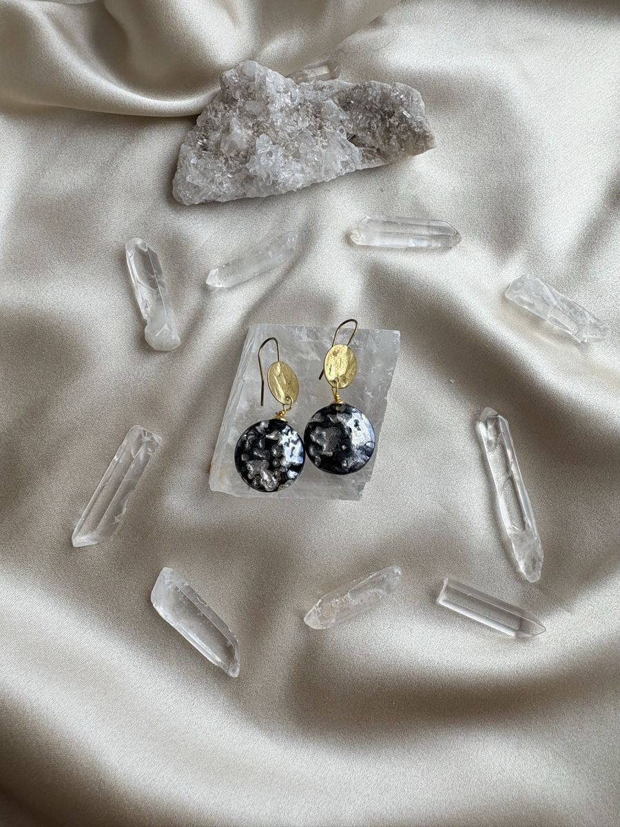 Ohrringe & -stecker: Boho Statement Ohrringe Schwarz Goldfarben Vintage – Gebraucht aus Zürich von CICI-CuratedVintage