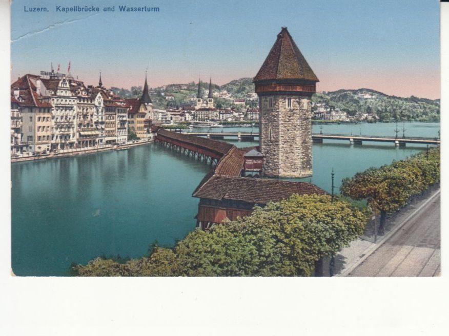 Cartoline postali: Luzern Kapellbrücke 1926 – Usato da Bürglen TG venduto da StampGraf