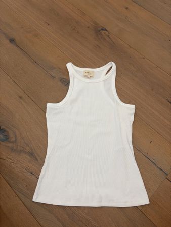 Sézane Tanktop gerippt weiss Grösse M neu!