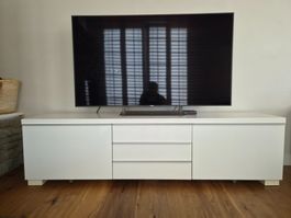 TV-Möbel weiss mit Schubladen und Türen 180cm breit