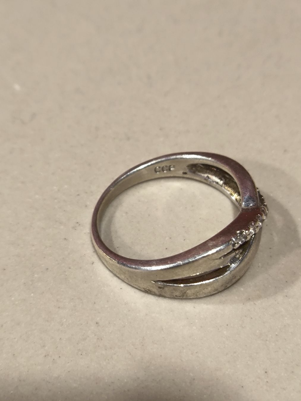 Anelli: Silberring mit Zirkonia Steinen gebraucht – Usato da Belp venduto da kie_8tzq 1