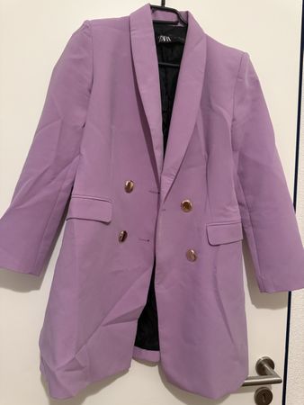 Zara Blazer lila doppelt geknöpft Grösse S guter Zustand