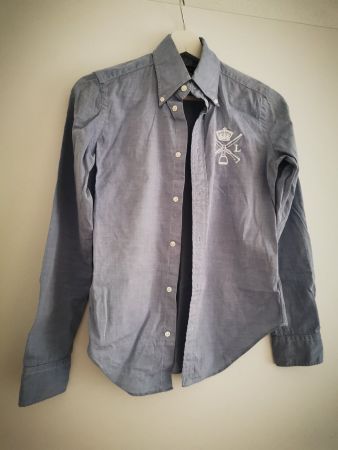 Ralph Lauren Damenhemd blau Grösse XS