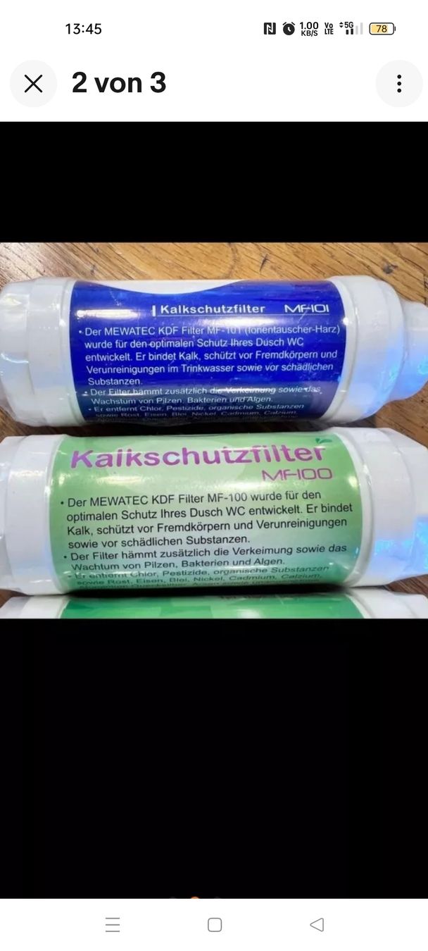 Docce: Dusche wc entkalkfilter 4 stück – Nuovo e nell'imballaggio originale da BASEL venduto da elginch 1