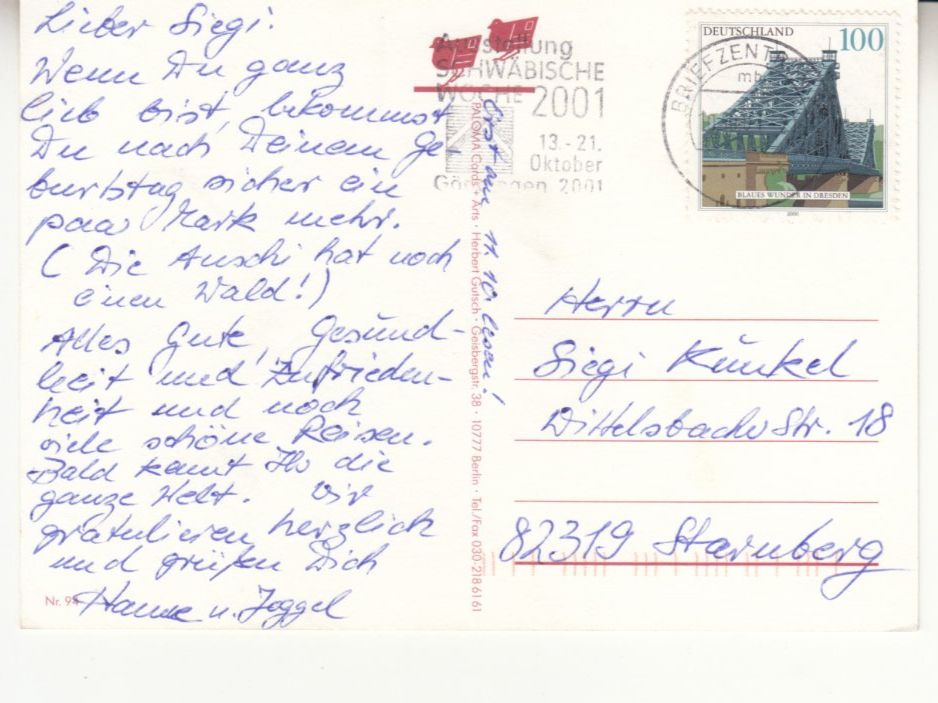 Cartoline postali: Humorkarte Taschengeld 2001 – Usato da Bürglen TG venduto da StampGraf 1