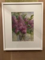 Bild Aquarell auf Papier - Blumenvase Fliederstrauss - Irina
