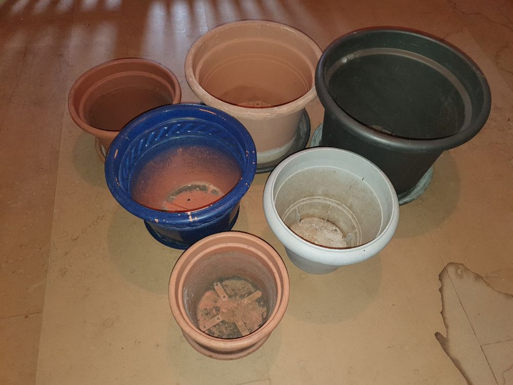 6 Blumentöpfe aus Plastik für Garten oder Balkon Kaufen auf Ricardo