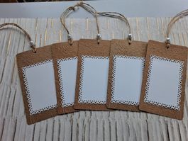 5 er Set edle Etiketten, handmade