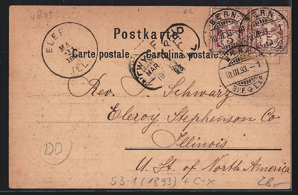 Cartes postales: Vorläufer-Lithographie Bern, 1893, Pano – D'occasion à Berlin par bartko-reher 1