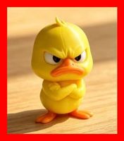 Wütende Ente Figur stehend beleidigt Gelb Angry Duck Büro