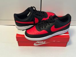 Nike Court Vision Low Black University Red Gr. 44 Neu OVP