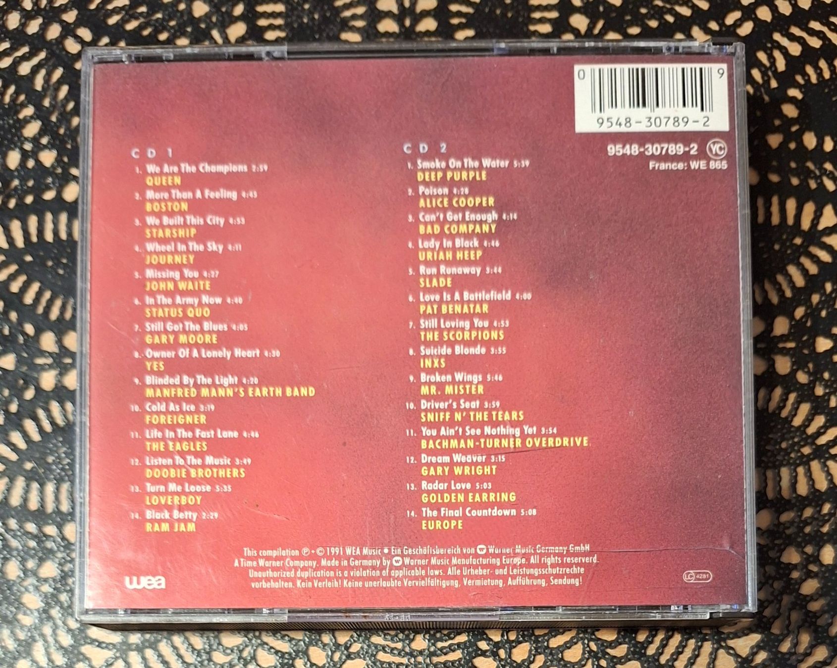 CD: Rock Busters, Rock Hit Compilation Sampler 2CD 1991 – Usato da Schönenberg TG venduto da Gregolino76 1