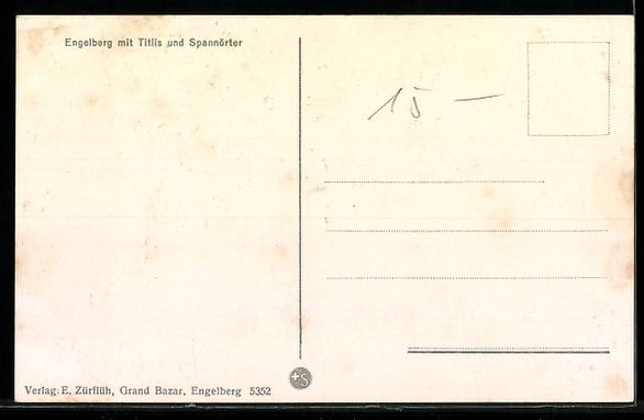 Cartoline postali: Engelberg, Ortsansicht mit Titlis und Sp – Usato da Berlin venduto da bartko-reher 1