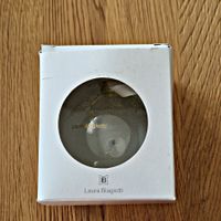 Vintage Laura Biagiotti Kugel Klarglas mit Goldsprenkel OVP