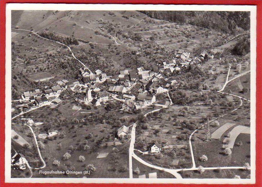 Cartoline postali: OLTINGEN, FLUGAUFNAHME, GROSSFORMAT – Usato da Grüningen venduto da Kartenlaube