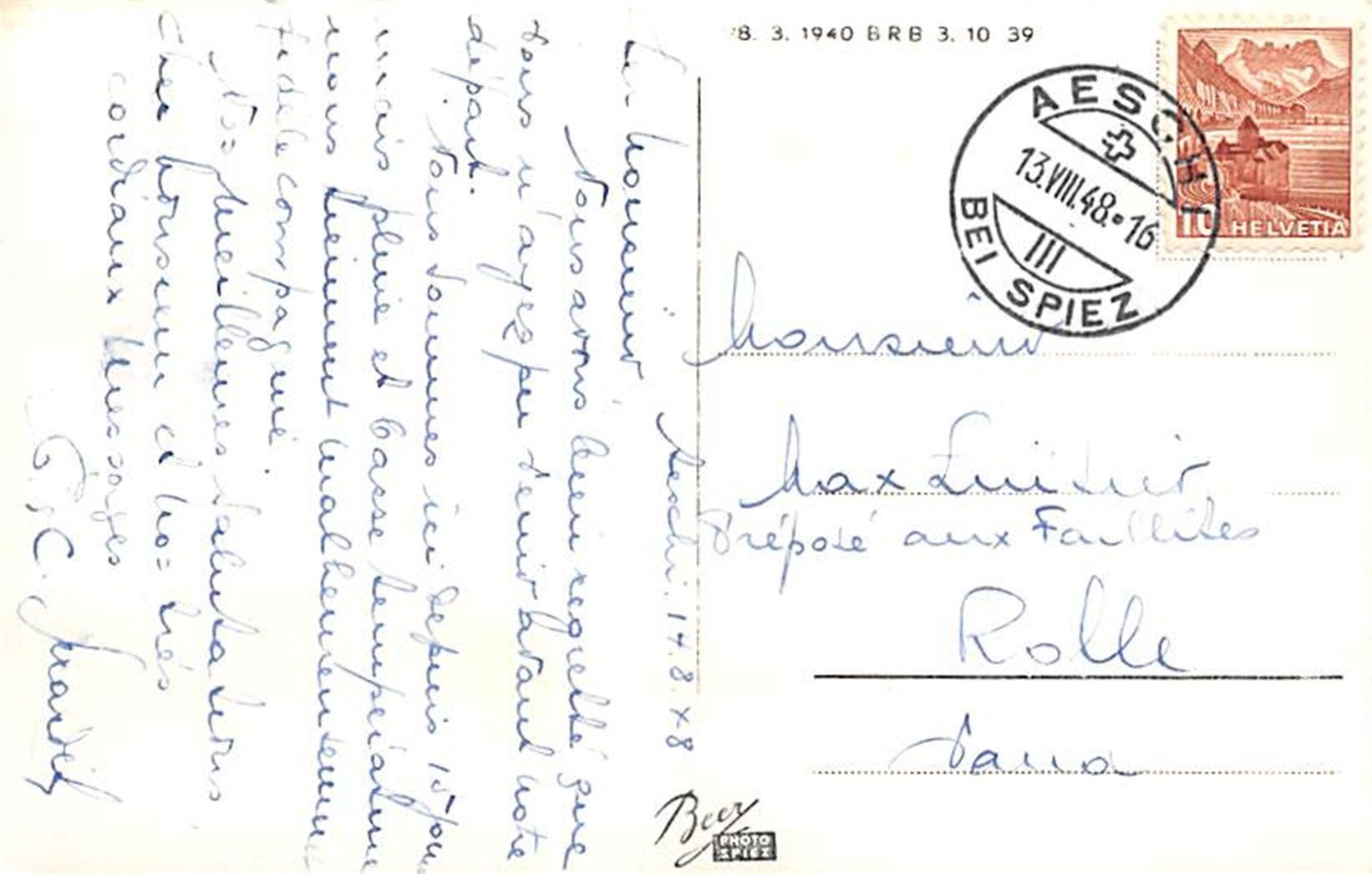 Cartoline postali: Hondrich mit Blümlisalp – Usato da Ottikon b.Kemptth. venduto da Neptun1974 1